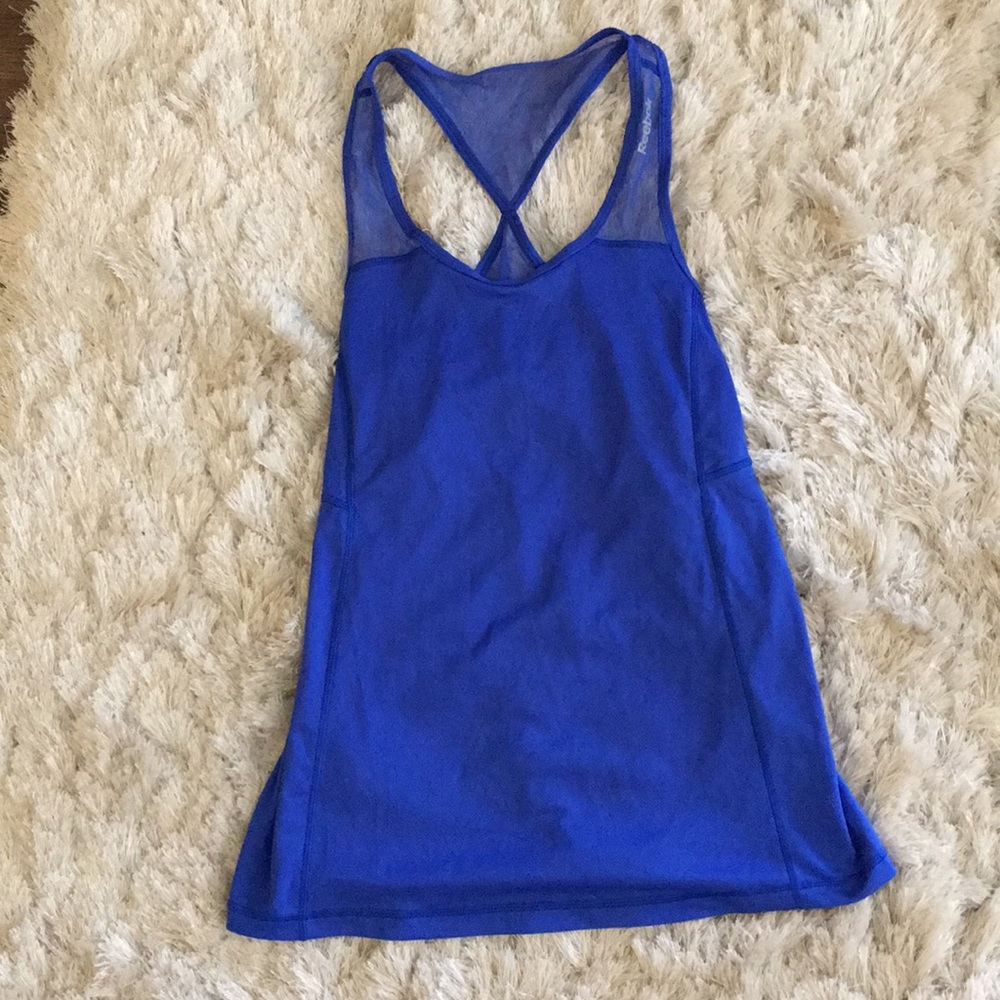 Reebok M blue workout tank